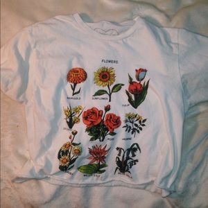 cropped white flower shirt!